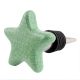 Green Star Crackle Ceramic Wine Bottle Stopper